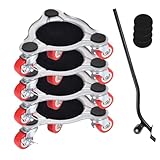 Möbelrollen mit Rädern – flacher Trolley, dreieckig, rutschfest, mit Rollen – Möbelheben mit Rolle für Sofa – für Haus, Schrank, Kühlschrank, Sofa, Klavier