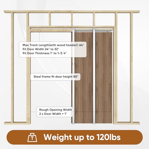 Jubest 32 Inchx80 Inch Pocket Door Frame Kit thumb #3