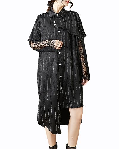 Robe rayée col à revers ellazhu pour un style décontracté chic en terrasse