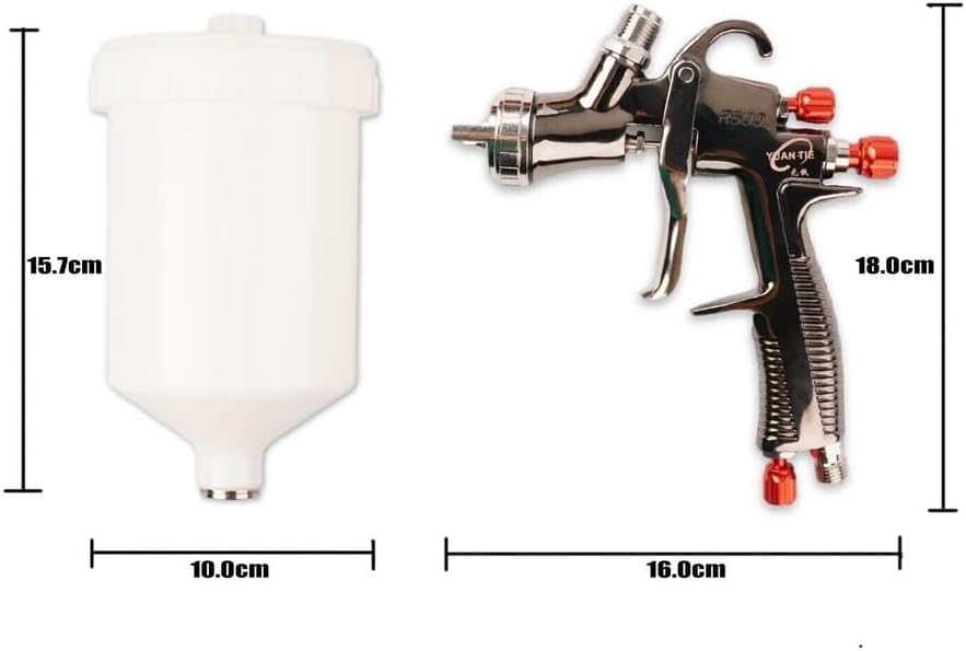 R500 LVLP Air Spray Gun Car Gravity Airbrush Painting Gun Kits 1.3mm Nozzle