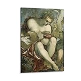 YENCHEN Tintoretto, Jacopo - Muze Met Luit, 1528-1594 Picture Print Wall Art Poster Painting Canvas Posters Artworks Gift Idea Room Aesthetic 20x30inch(50x75cm)