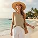 Cotton Linen Tank Tops For Women Summer Casual Plus Size Sleeveless Gauze Shirts Spring Loose Fit Camisole Shirt Seniors Ladies Boho Lightweight Tunics Blouses Comfy Travel Beach Vacation Clothes