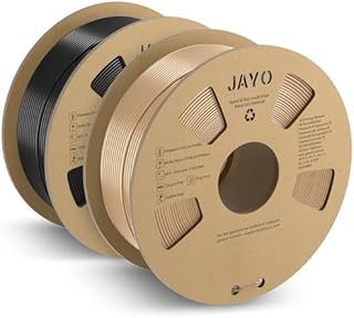 JAYO PLA+ 3D Printer Filament, PLA Plus Filament 1.75mm, 1.1KG Spool, PLA+ Black, Enhanced Toughness Filament, Dimensional Accuracy +/- 0.02 mm