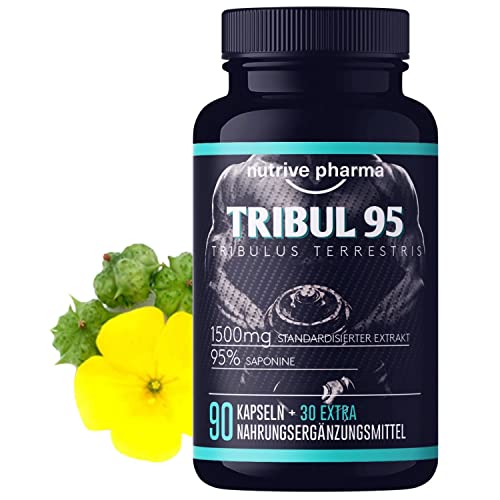 Tribul95 Tribulus Terrestris Kapseln - 95% Saponine - Vegan - Frei von Zusatzstoffen
