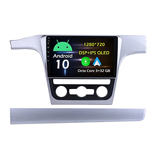 10.1'' 3+32GB Android 10 in Dash Car Stereo Radio Fit for VW Golf Jetta Polo Passat Universal 2018+ GPS Navigation Head Unit Carplay Android Auto DSP 4G WIFI Bluetooth Black