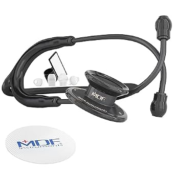 MDF Instruments, MD One Stainless Steel Premium Dual Head Stethoscope, MDF777BO + romner Neurological Reflex Hammer with Built-in Brush for cutaneous and Superficial responses, MDF555P11
