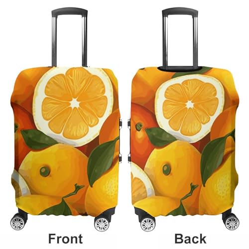 Oranges And Lemons Luggage Cover, Washable Elastic Suitcase Cover Protector Fit 18-32 Inch Luggage3