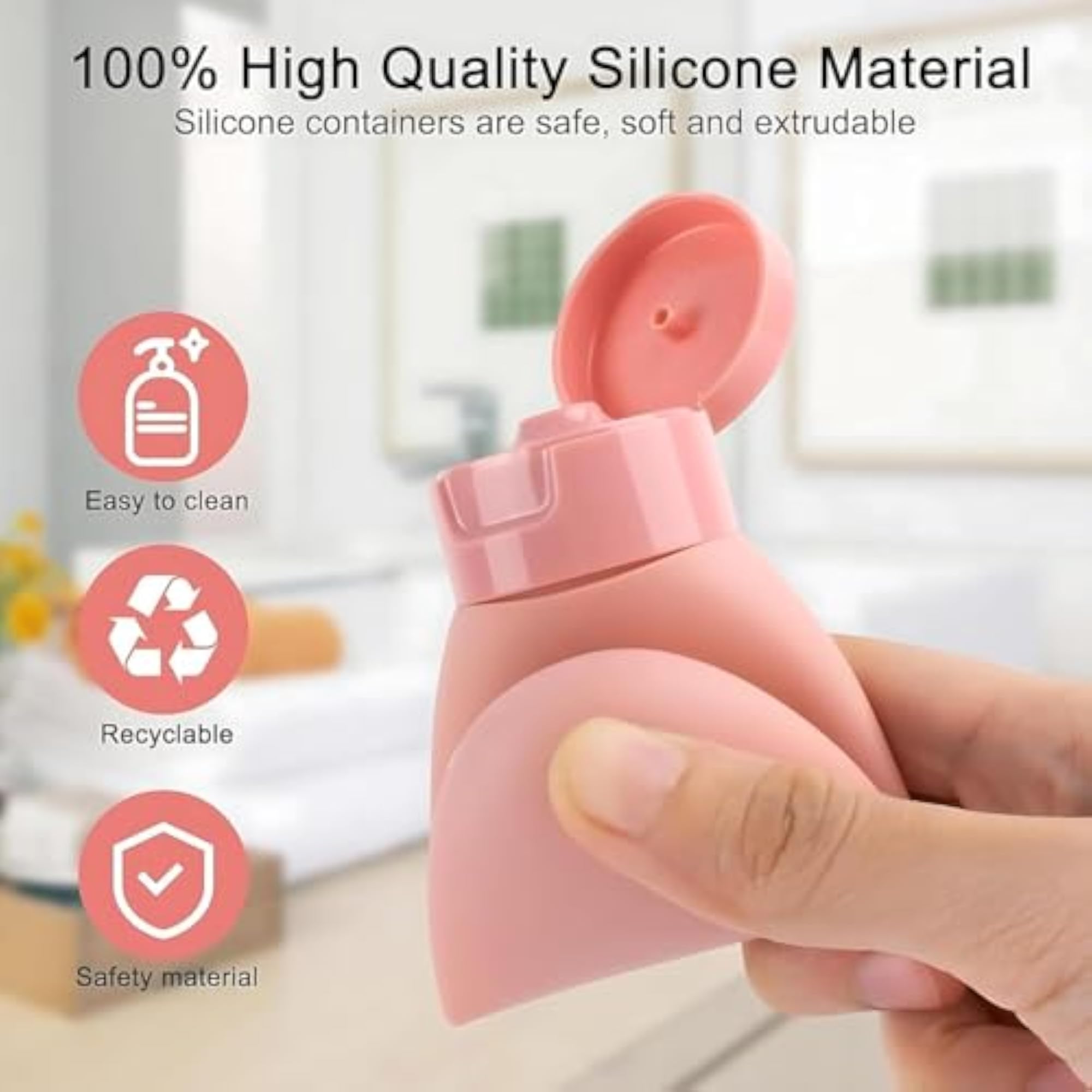 3pc Silicone Travel Bottles Set, 60ml