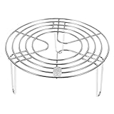 Garneck de Cesta Vapor Cesta para cocinar Vapor Estante Caer sartenes Acero Inoxidable microondas Grill Rejilla humeante Redonda Parrilla de Vapor multifunción