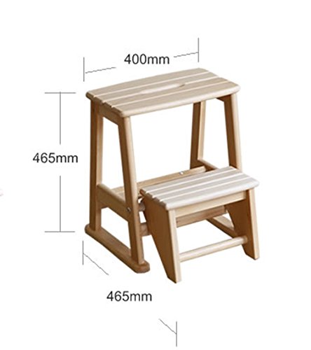 Taburete escalera plegable con unión Tenon Dao en madera de haya robusta 4