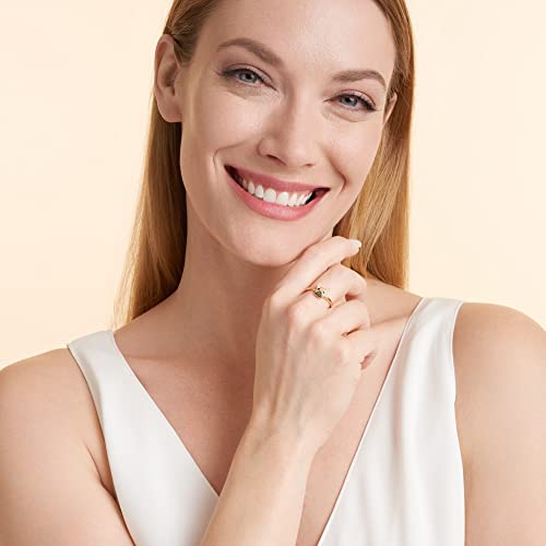 SCAMPER & CO French Bulldog Cubic Zirconia Puppy Charm Sterling Silver Rings Women - Genuine Gemstone 18K Yellow Gold & Gunmetal Plating, Silver Ring for Women Jewelry Choice for Dog Lovers4