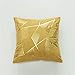 1 Pc brązujący złoty poszewka na poduszkę geometryczne linie poszewka na poduszkę prostota domu sofa dekoracyjna salon poszewka na poduszkę-45x45 cm, żółty