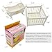Miniature Dollhouse Furniture Set,Mini Doll Rocking Crib + Square Bed, Dollhouse Furniture Crib Wobble Toys Baby Doll Cradle White Wooden Bamboo Silk Crib