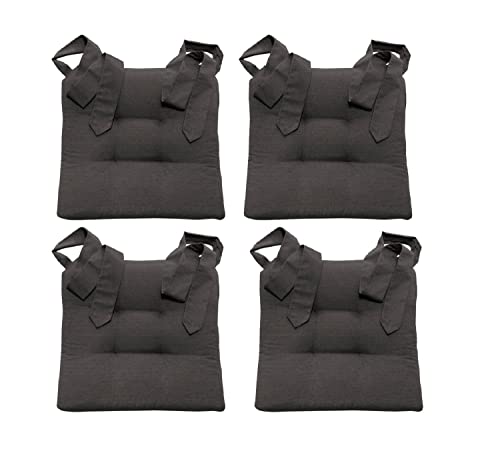 MAGMA Fino Stuhlkissen Sitzkissen Schleifenband Auflage Polster Stuhl Stuhlauflage Rattanstühle extra dick Esszimmerstühle 4er Set Indoor Outdoor (Anthrazit) MAGMA Fino Stuhlkissen Sitzkissen Schleifenband Auflage Polster Stuhl Stuhlauflage Rattanstühle extra dick Esszimmerstühle 4er Set Indoor Outdoor (Anthrazit)