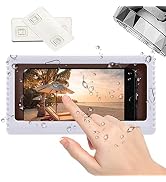 Porta tablet per telefono da doccia, touch screen resistente all'acqua, per montaggio a parete, per bagno di casa (Custodia per cellulare blu (con 1 patch