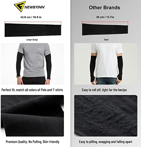 Arm Sleeves for Men Women Youth, UV Sun Protection, Tattoo Cover Up, Cooling, Compression Sports Sleeve - 2 & 4 Pairs — view 5