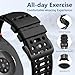 Maledan for Samsung Galaxy Watch 8 Band 40mm 44mm/ Galaxy Watch 8 Classic Band 46mm, Breathable Sport Bands Soft Silicone Replacement Wristband for Samsung Watch 8 Bands/ 8 Classic Men Women, Black