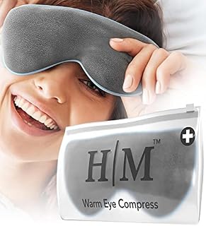 Heated Eye Mask for Dry Eyes - Microwave Activated Warm Eye Compress Treats Blepharitis & Styes - Our Plush, Warm Compress for Eyes Includes a Adjustable Strap & Pouch for Your Dry Eye Mask - HM Mask
