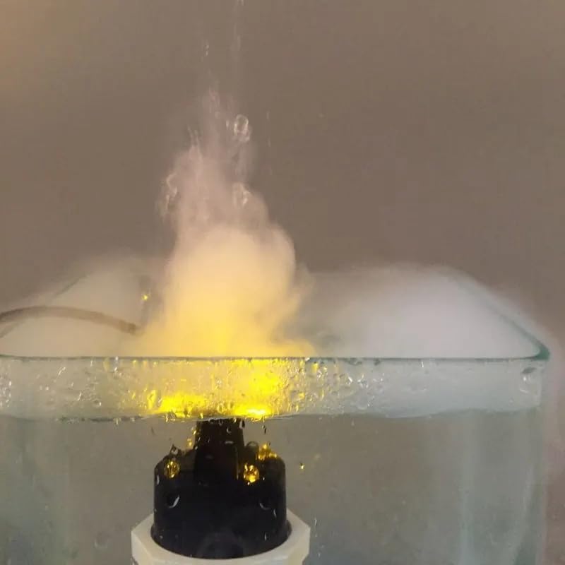 1pc 24V DC Aquarium Ultrasonic Fog Maker Mist Fish Tank Nebulizer Atomizer Water Pool Humidifier with Light (Color: Contain Converter), Black