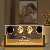 UrbanNEST We Love You to The Moon and Back Night Light, Custom Moon Phase Mom Sky Led Light Frame, Mom LED Sign Gifts for Moms, First Mothers Days Gifts from Daughter, Home Decor, Mother's Day 2026