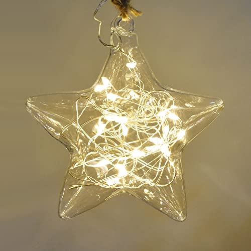 Guocheng Glass Star Shaped Fireworks Fairy Lights Retro Style Decor Night Light Decorative Led Boho Table Lamps For Home Drawing Room Nursery Bedroom, Usb Power(Star) #TOP2