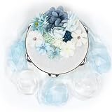 YCXYQ Blue - 7 -Inch Tambourines Silk Flower Hand Drums Percussion Musical Instrument Professional Dance Handheld Drum Professional Dance Props Suitable for Professional Dancers