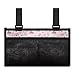 YUVAMAGIMO Pink Butterfly Wheelchair Accessories Practical Wheelchair Side Bag Storage of Daily Necessities Wheelchair Accessories for Seniors Fits Most Wheelchairs