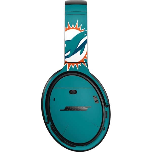 Skinit Decal Audio Skin Compatible with Bose QuietComfort 35 Headphones - Officially Licensed NFL Miami Dolphins Large Logo Design