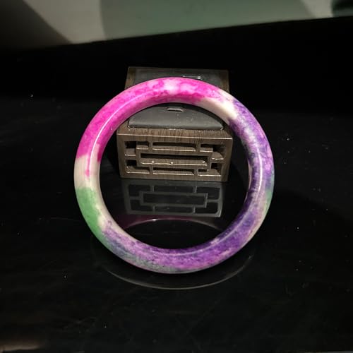 Bracelet en jade pierre colorée véritable de prestige