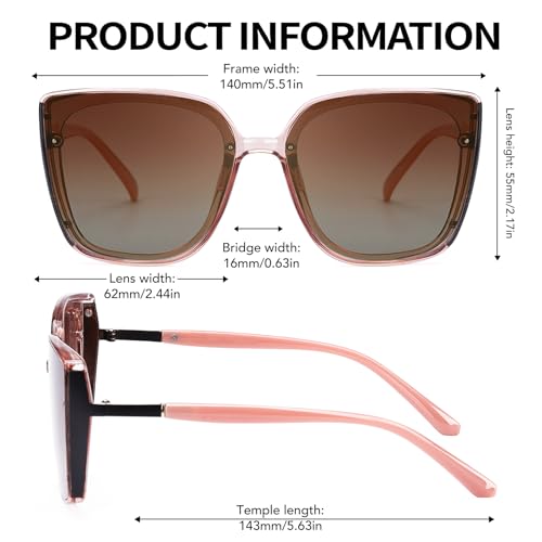 LVIOE Night Vision Driving Glasses for Men Women, Polarized Anti Glare Yellow Lens Enhance Glasses Driving Night Time N80933