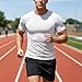 Towintec Men's Compression Shirts Workout Sports Short Sleeve Running Tops Cool Dry Tight T-Shirt Baselayer Gym Undershirts(White,S)