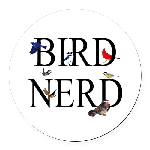 CafePress Bird Nerd Round Car Magnet, Magnetic Bumper Display