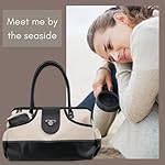 BORSALI Travel Bag for Women | Weekend Personal Item Duffle Set for Airplanes | Vegan Leather Carry On Duffel with Travel Wallet & Packing Cubes (Cream) - Image 4