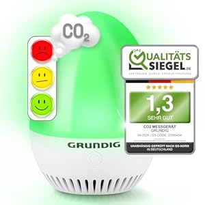 Grundig CO2 Melder 2211 - Ampel, Akku, Kalibrierung