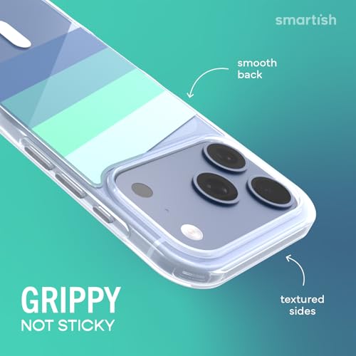 Image of Smartish iPhone 17 Pro MagSafe Clear Case - Gripmunk Magnetic Slim Case [Lightweight + Protective] Anti-Yellowing Thin Grip Clear Cover for Apple iPhone 17 Pro - Deep End