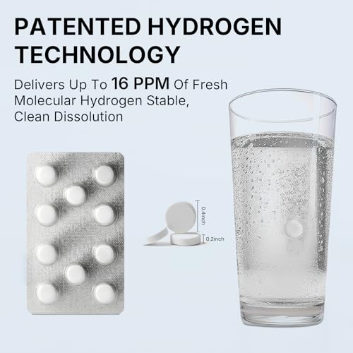 Molecular Hydrogen (H2) Tablets with 120mg Magnesium–16 PPM Hydrogen Water Tablets for Water, Advanced Hydrogen Technology, Antioxidant Support for Cellular Health & Recovery丨Unflavored, 30 Tablets — view 6
