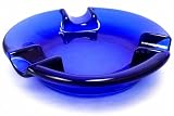 FESS Trident Blue Glass Ashtray