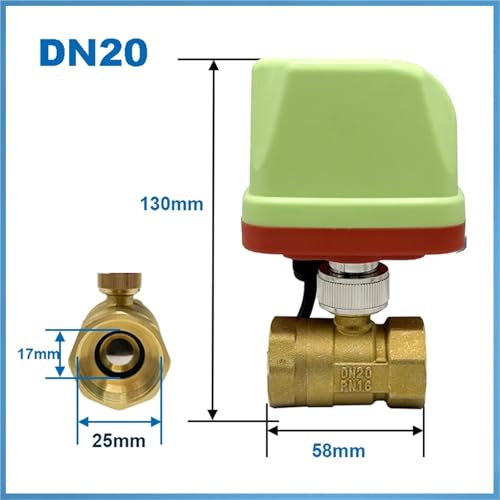 Vanne à bille électrique DN15 en laiton 12V DC CR02 de commande de fluide - 4