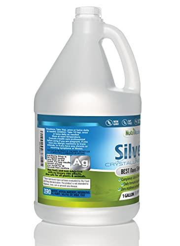 Nutrinoche Colloidal Silver Mineral Liquid Supplement - Daily Immune System Support - Colloidal Nano Silver 30 Ppm (Gallon Size) #TOP1