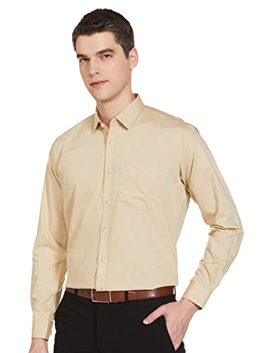 BE ACTIVE Men’s Cotton Formal Shirt Colour – OCHER Yellow | Size – S