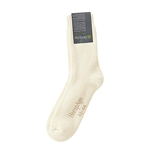 HempAge Unisex Erwachsene Hanf Frottee Socken, Farbe: Natur, Gr.: L