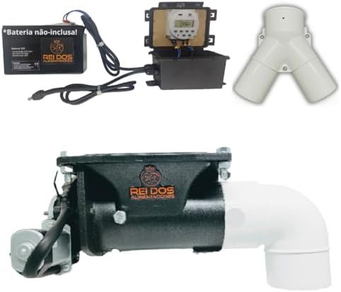 Mecanismo Dosador Automático de Ração para Porcos Suínos com Time...