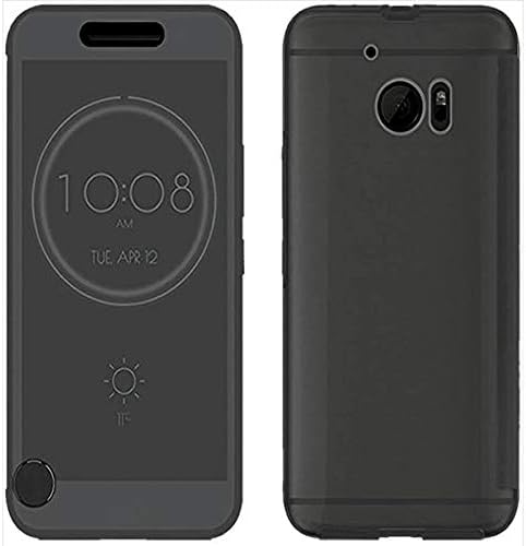HTC 10/ HTC M10 Case,Smart Wake Up/Sleep,HTC Dot View Case for HTC 10/ HTC M10, Folio Dot View Cover Case For HTC 10/ HTC M10(BLACK)