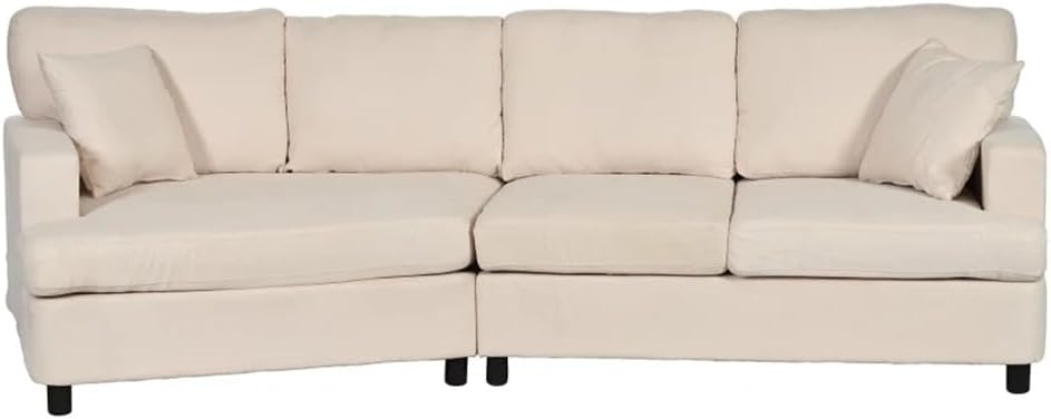 3 Seat Sofa,Streamlined,Comfortable with Removable Back Cushions,for Living Room,Office,Apartment