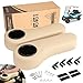 10L0L Golf Cart Rear Seat Kit Arm Rest Set with Cup Holder- Beige