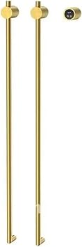 Bathroom Vertical Heated Towel Rail Bathrobe 2 Rack Electric Smart Thermal Bar Hidden Towel Warmer Towel Wire HeatedBrushed Gold,Other_110V