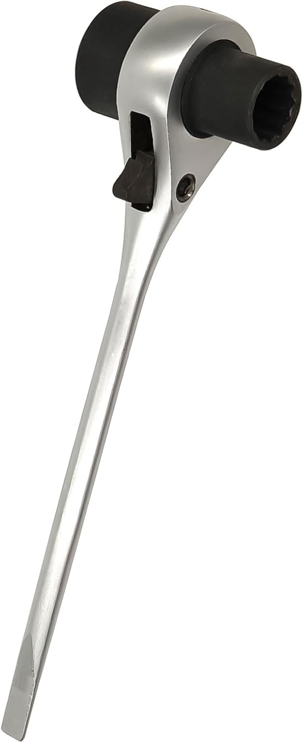 Chainsaw Maintenance Tool – Dual 13mm & 19mm Ratchet T-Bar Wrench with Groove Cleaner Tip – Heavy-Duty Chrome Vanadium Steel for Professional & Home Use arborist equipment