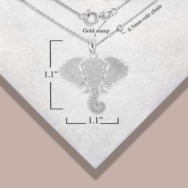 Claddagh Gold Fine .925 Sterling Silver Elephant Symbol of Luck Pendant Necklace - Choice of Chain Length or Charm Only