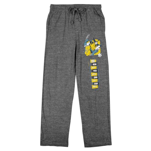 Marvel Comics Presents Wolverine Men's Gray Heather Sleep Pajama Pants
