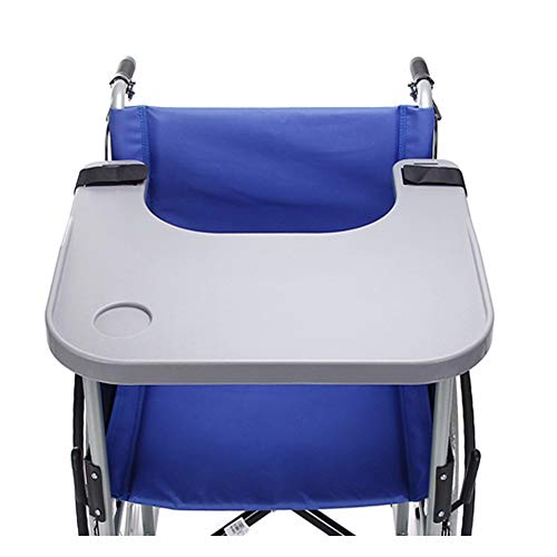 Wheelchair Lap Tray Table Accessories with Cup Holder Medical Portable Child Chair Universal Trays Desk Fit for Manual Powered or Electric Wheelchairs (Size:52 * 58CM for 16-20 Inch Wheelchairs)